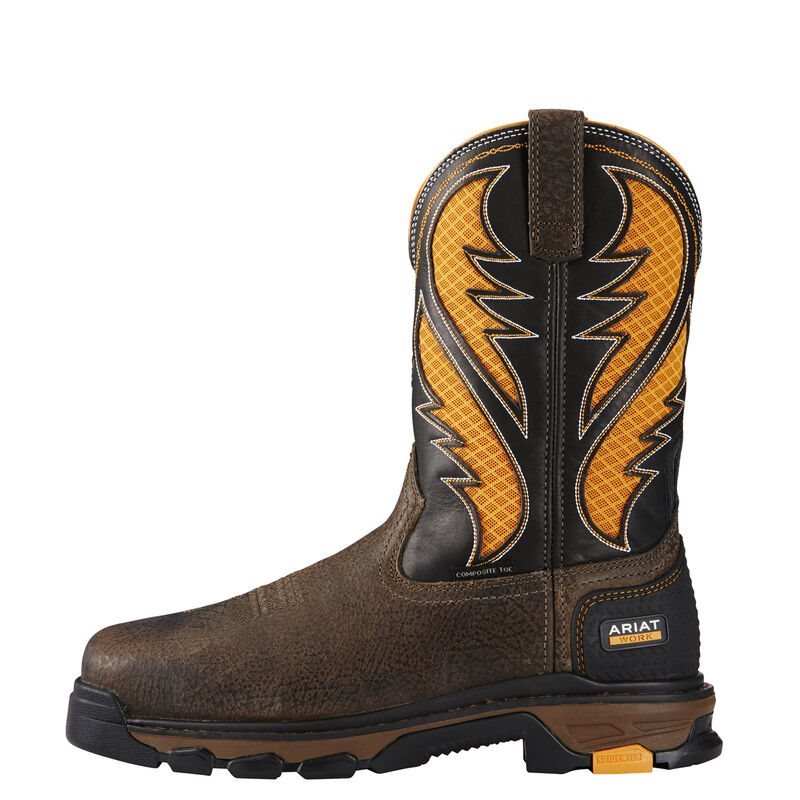 Ariat Work: Intrepid VentTEK Composite Toe Zapatos de Seguridad Hombre - Marrones / Amarillo (JHGRO4